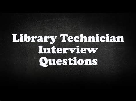 library technician test too hard|Library Technician Interview Questions Flashcards .